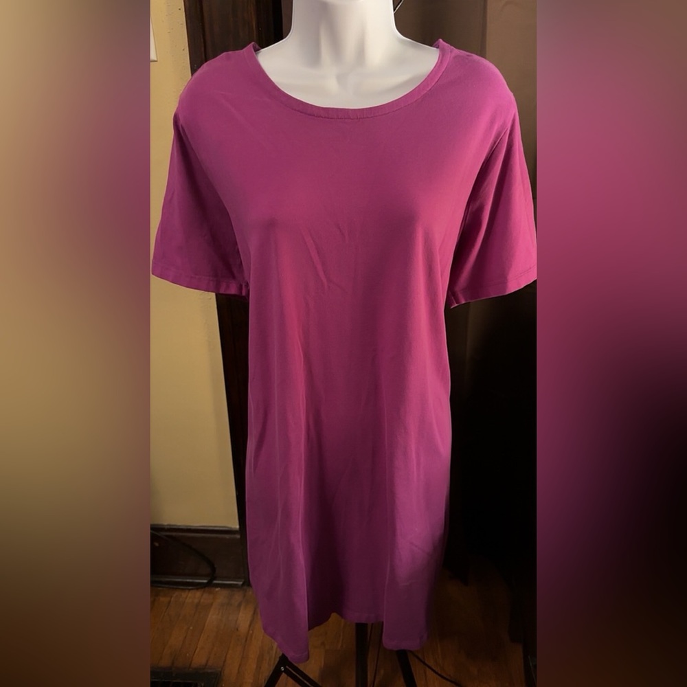 Pink/purple short sleeve T-Shirt dress